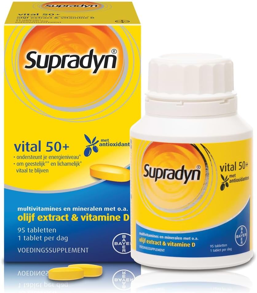 Supradyn Vital 50+ Jaar - Multivitaminen Om Vitaal Te Blijven Speciaal Voor Vijftigplussers* - 95 Tabletten