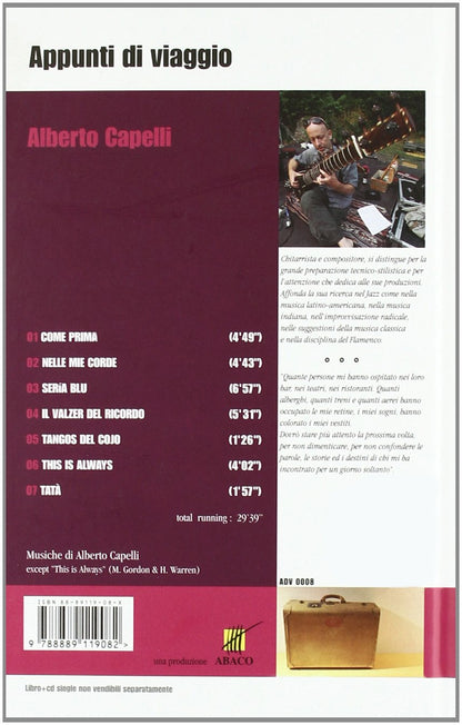 Appunti di viaggio. Ediz. italiana e inglese. Con CD Audio. Alberto Capelli, compositore chitarrista (Vol. 8