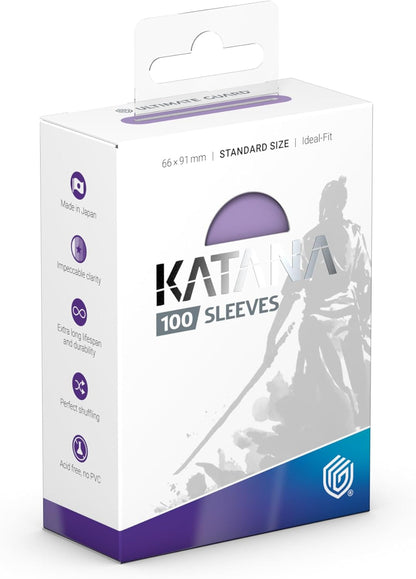 Ultimate Guard Katana Card Sleeves, 100 Standard Size TCG Sleeves, 66 x 91mm, Summer Cloud Back, Tournament Sleeves, No PVC & Acid-Free, High Clarity