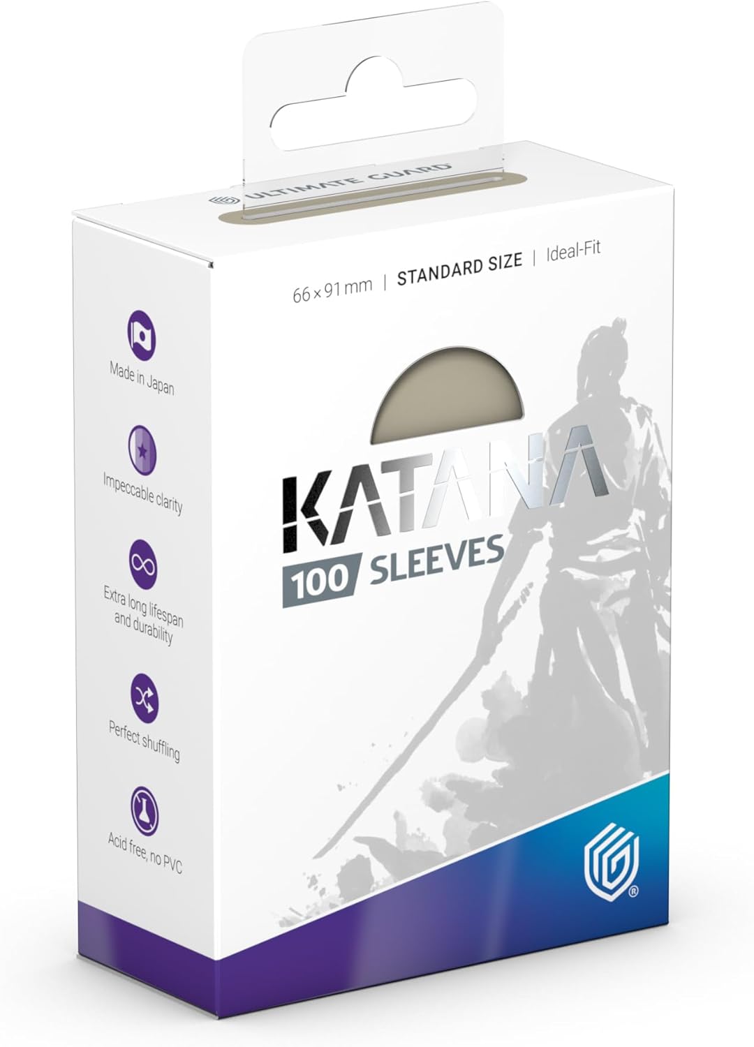 Ultimate Guard Katana Card Sleeves, 100 Standard Size TCG Sleeves, 66 x 91mm, Autumn Moon Back, Tournament Sleeves, No PVC & Acid-Free, High Clarity