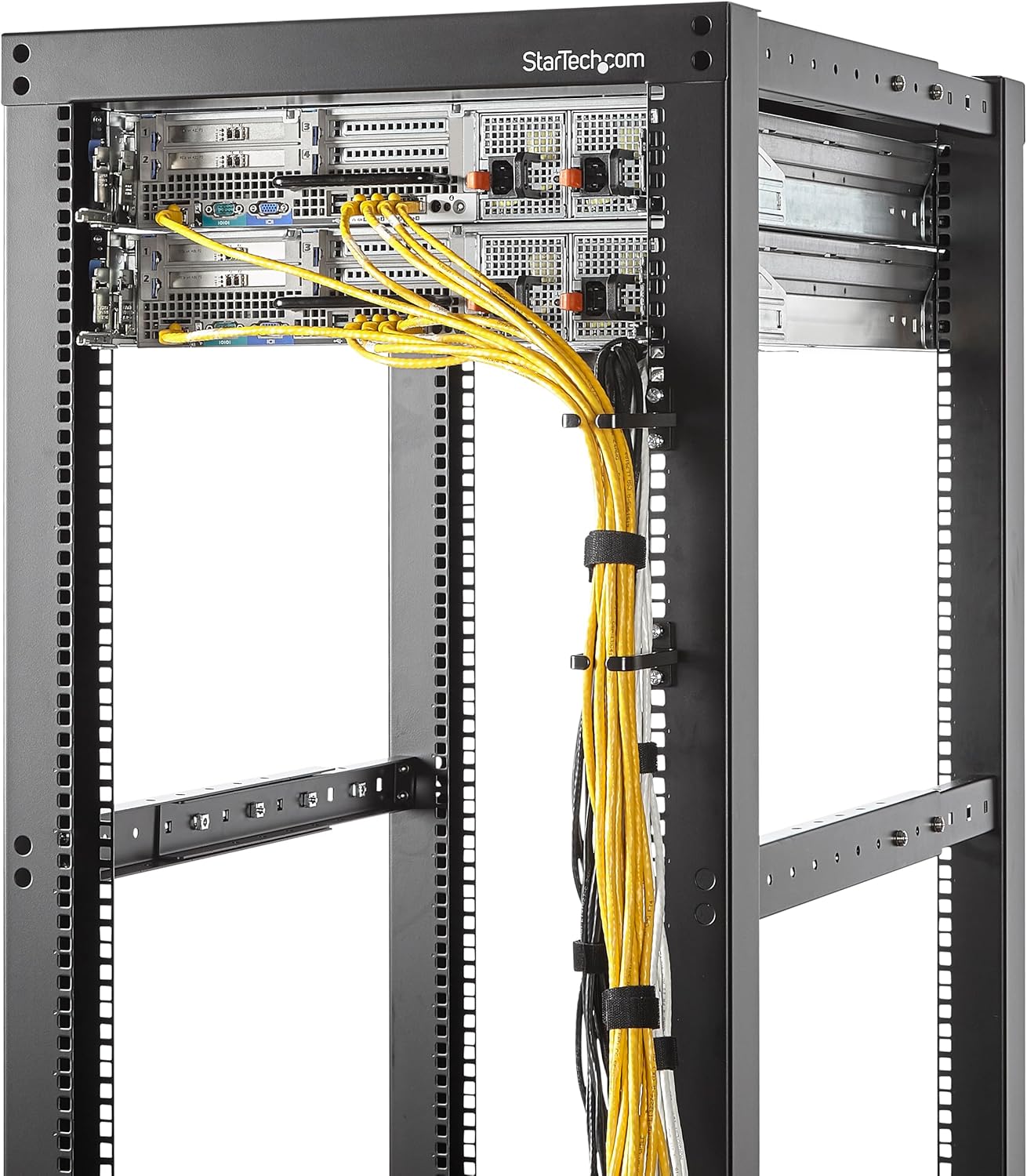 StarTech.com Lot de 5 Crochets à Anneaux en D pour Gestion Verticale des Câbles 1U, Gestionnaire de Câbles pour Baies de Serveurs 19", Organisateurs de Câbles pour Racks de Réseaux