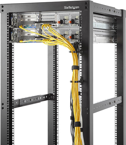 StarTech.com Lot de 5 Crochets à Anneaux en D pour Gestion Verticale des Câbles 1U, Gestionnaire de Câbles pour Baies de Serveurs 19", Organisateurs de Câbles pour Racks de Réseaux