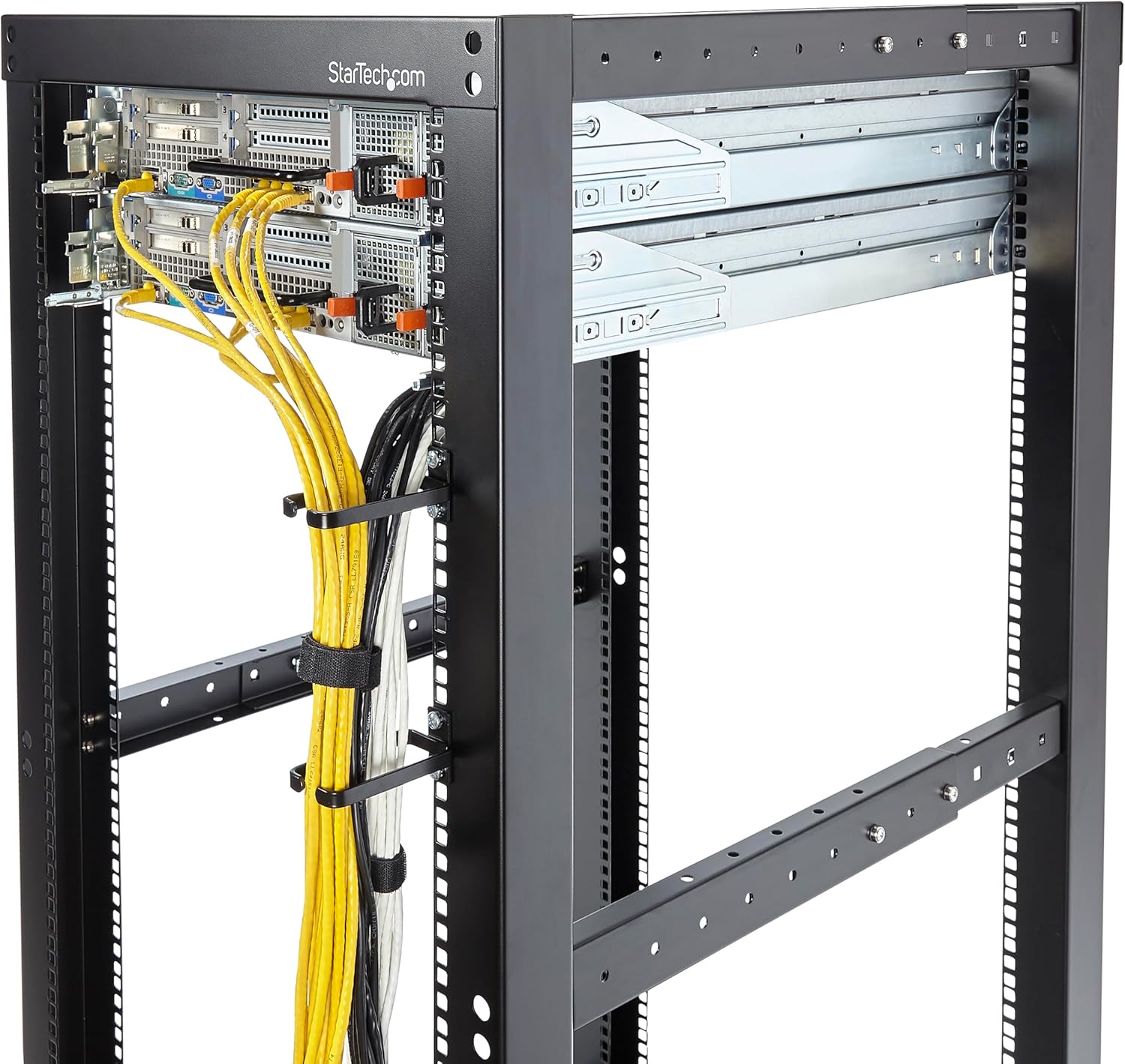 StarTech.com Lot de 5 Crochets à Anneaux en D pour Gestion Verticale des Câbles 1U, Gestionnaire de Câbles pour Baies de Serveurs 19", Organisateurs de Câbles pour Racks de Réseaux