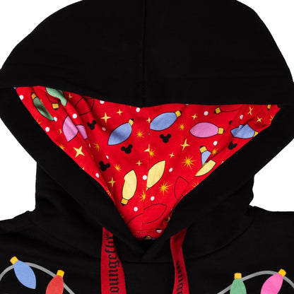 Loungefly Disney Mickey's Light Up Decorations Hooded Sweatshirt Large
