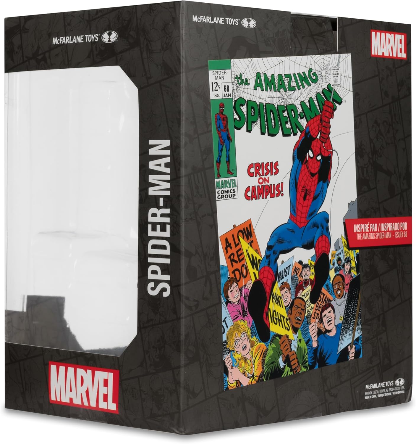 McFarlane Marvel Spider-Man 1:10th Scale Collectible with Scene Gold Label (The Amazing Spider-Man #68) Toys