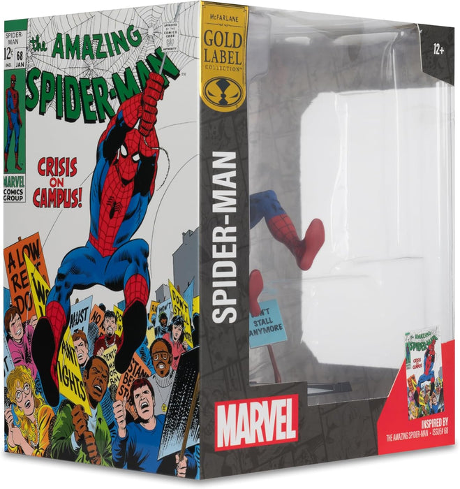 McFarlane Marvel Spider-Man 1:10th Scale Collectible with Scene Gold Label (The Amazing Spider-Man #68) Toys