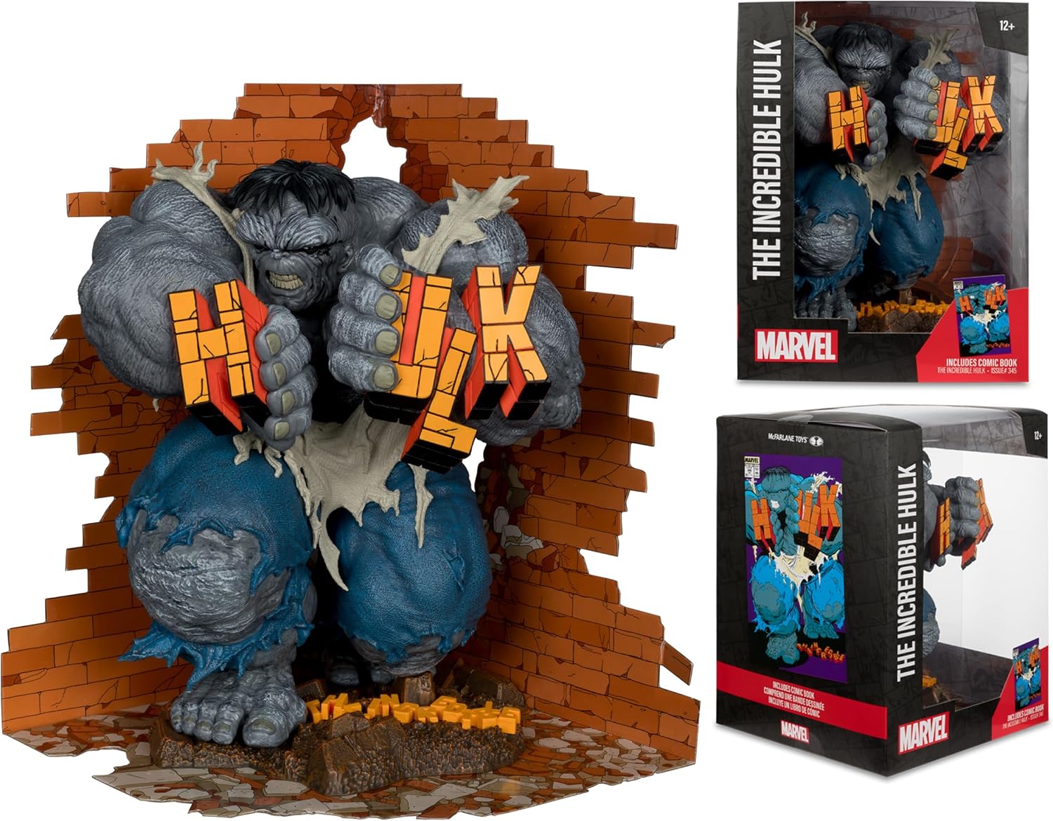 McFarlane Marvel The Incredible Hulk 1:6th Scale Collectible with Scene (The Incredible Hulk #345) Toys