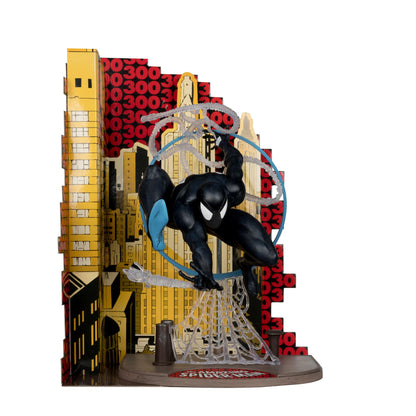 McFarlane Toys -Marvel Spider-Man (Symbiote Suit) 1:6th Scale Collectible with Scene & Comic (Based on The Amazing Spider-Man #300