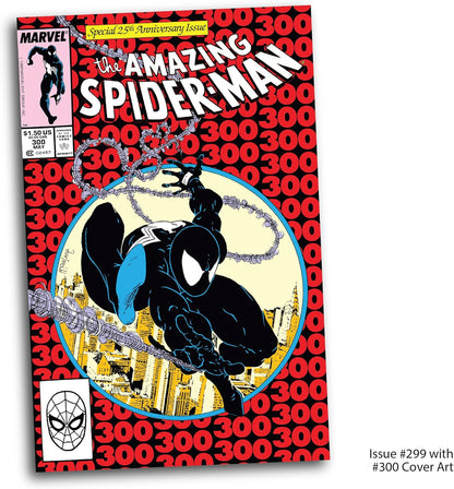 McFarlane Toys -Marvel Spider-Man (Symbiote Suit) 1:6th Scale Collectible with Scene & Comic (Based on The Amazing Spider-Man #300