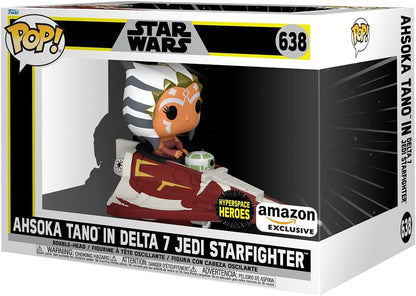 Funko POP! Rides: Star Wars - Ahsoka Tano In Delta-7B - Star Wars: Clone Wars - Amazon Exclusive - Collectable Vinyl Figure - Gift Idea - Official Merchandise - Toys for Kids & Adults - TV Fans