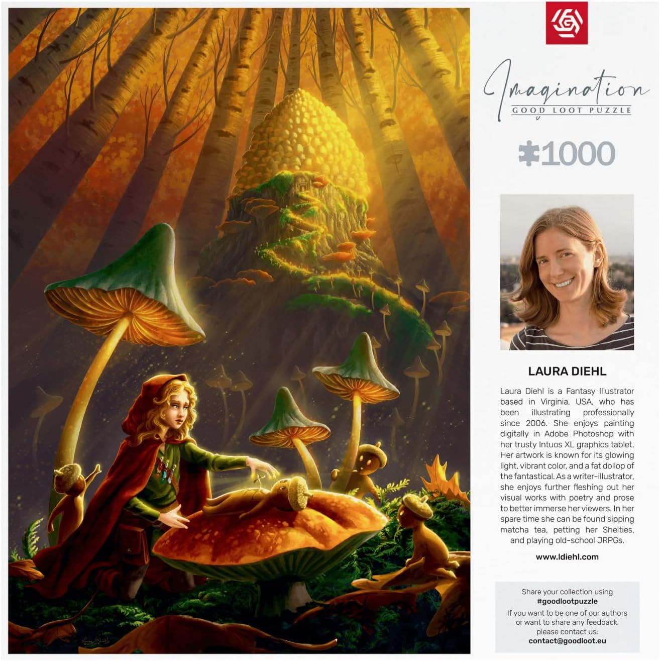 Good Loot Rompecabezas Serie de Imagination Laura Diehl from Acorns Imagen Detallada Colores Brillantes Producto Duradero Numerosas Horas de diversión Entretenimiento Familiar 1000 Piezas 68x48 cm