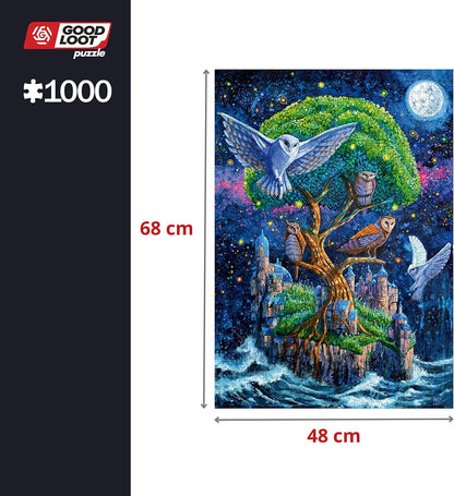 Good Loot Imagination: Roch Urbaniak Owl Island - Adult Jigsaw Puzzles 1000 Pieces - Art Jigsaw Puzzle Collection – Funny Unusual 1000 Piece Jigsaw Puzzles For Adults and 12+ Children - 68.3x48cm