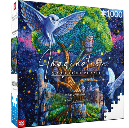 Good Loot Imagination: Roch Urbaniak Owl Island - Adult Jigsaw Puzzles 1000 Pieces - Art Jigsaw Puzzle Collection – Funny Unusual 1000 Piece Jigsaw Puzzles For Adults and 12+ Children - 68.3x48cm