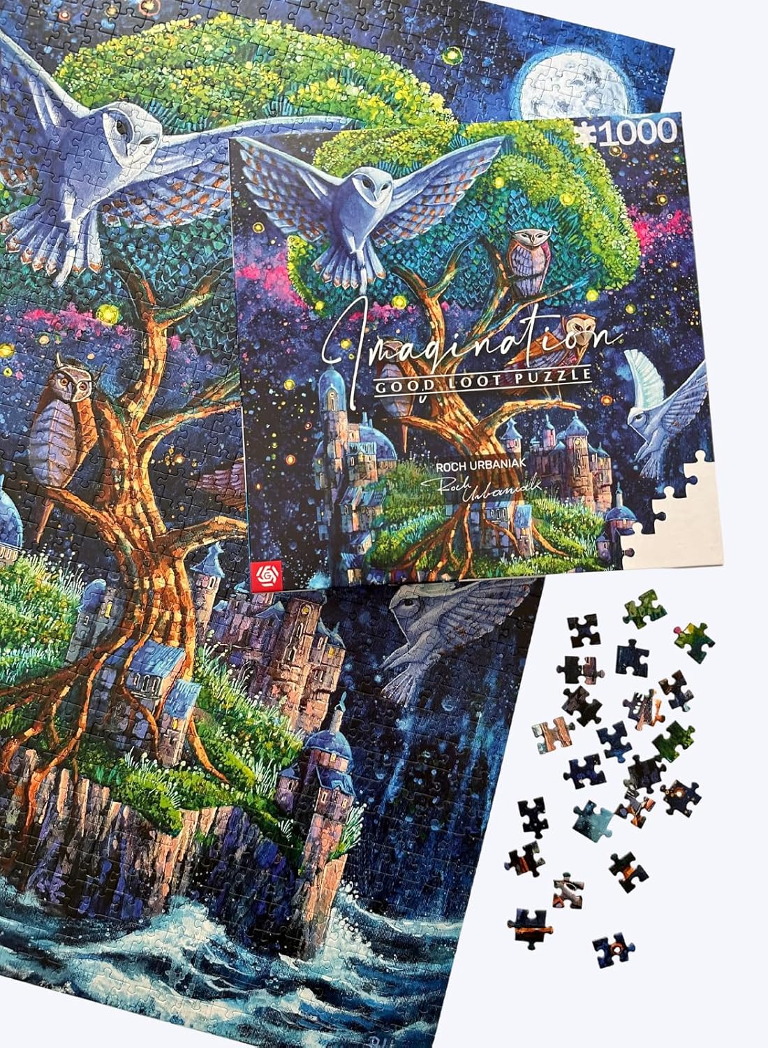 Good Loot Imagination: Roch Urbaniak Owl Island - Adult Jigsaw Puzzles 1000 Pieces - Art Jigsaw Puzzle Collection – Funny Unusual 1000 Piece Jigsaw Puzzles For Adults and 12+ Children - 68.3x48cm