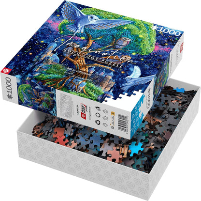 Good Loot Imagination: Roch Urbaniak Owl Island - Adult Jigsaw Puzzles 1000 Pieces - Art Jigsaw Puzzle Collection – Funny Unusual 1000 Piece Jigsaw Puzzles For Adults and 12+ Children - 68.3x48cm