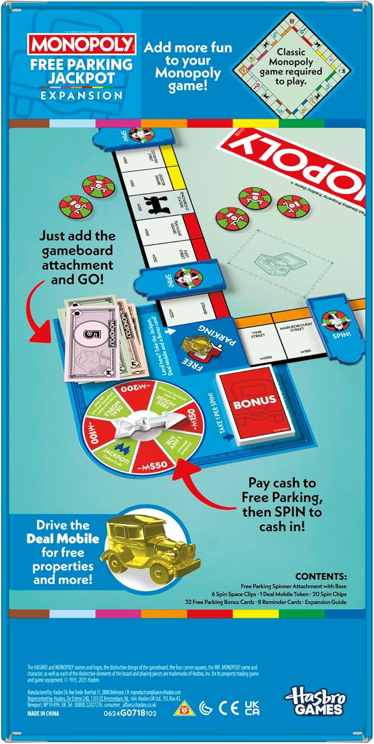 Monopoly Free Parking Jackpot EXPANSION (Classic Monopoly Game Required to Play) - English Version Free parking expansion