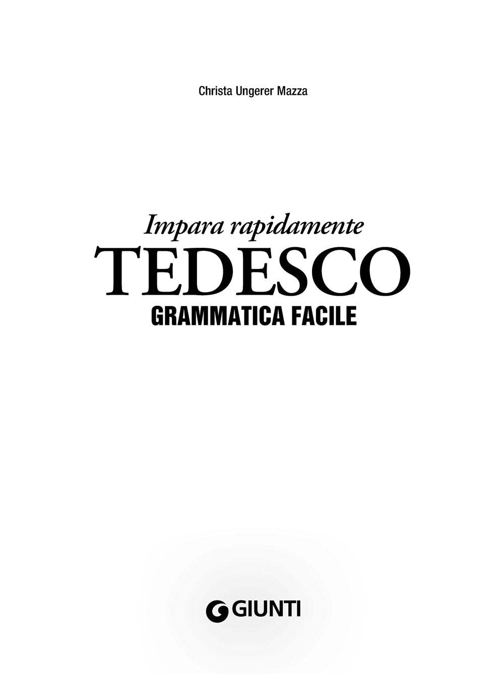Tedesco Grammatica Facile