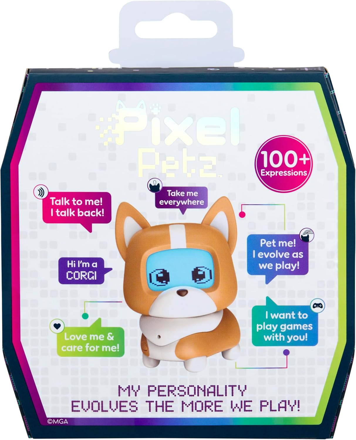 MGA Entertainment Pixel Petz - Corgi - Interactive Digital Pet Dog - Suitable for Children Ages 4+