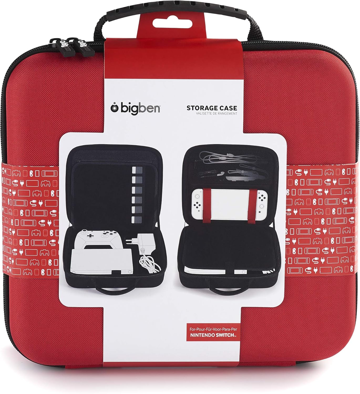 BigBen Interactive SWITCHSTORCASERED tas voor Nintendo Switch, rood