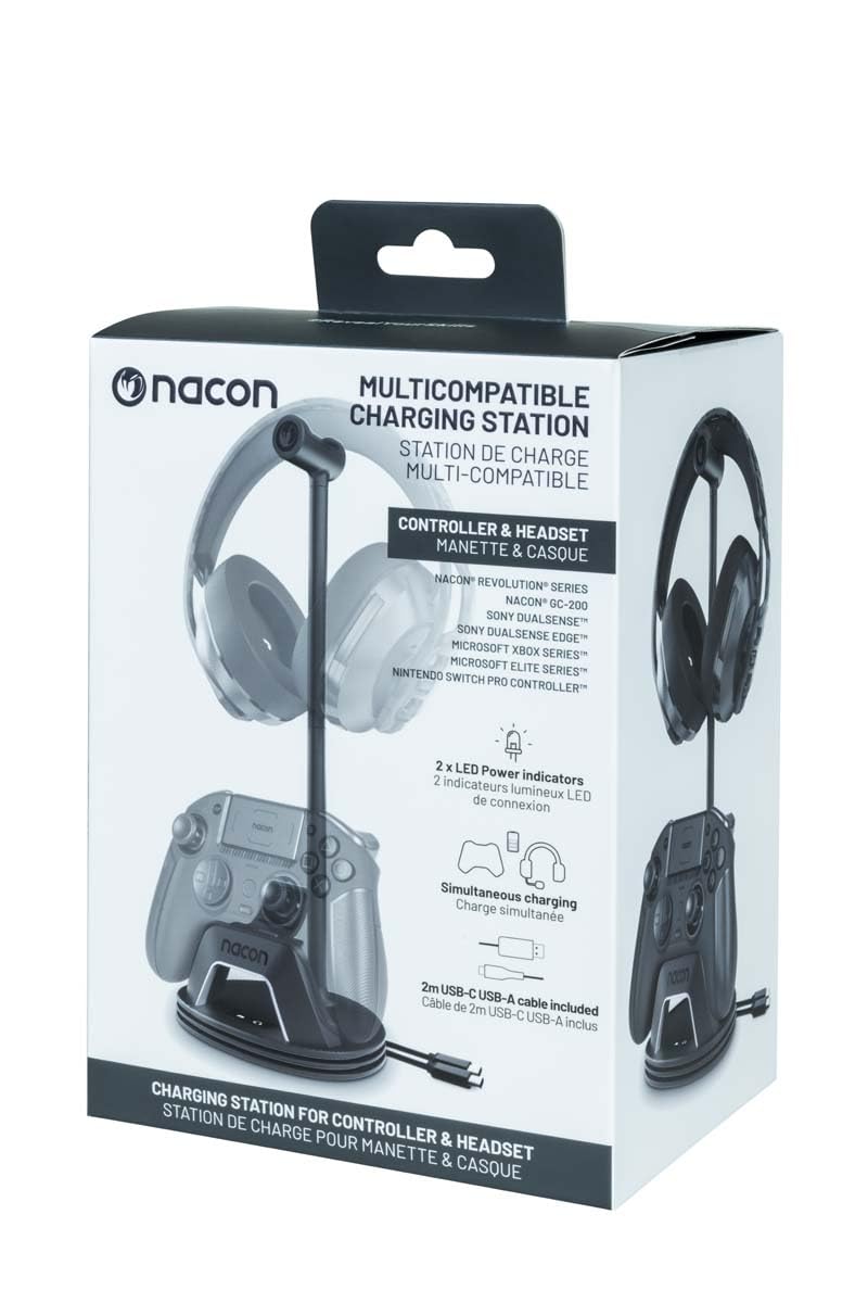Nacon Charging Station For Headset And Controller Black