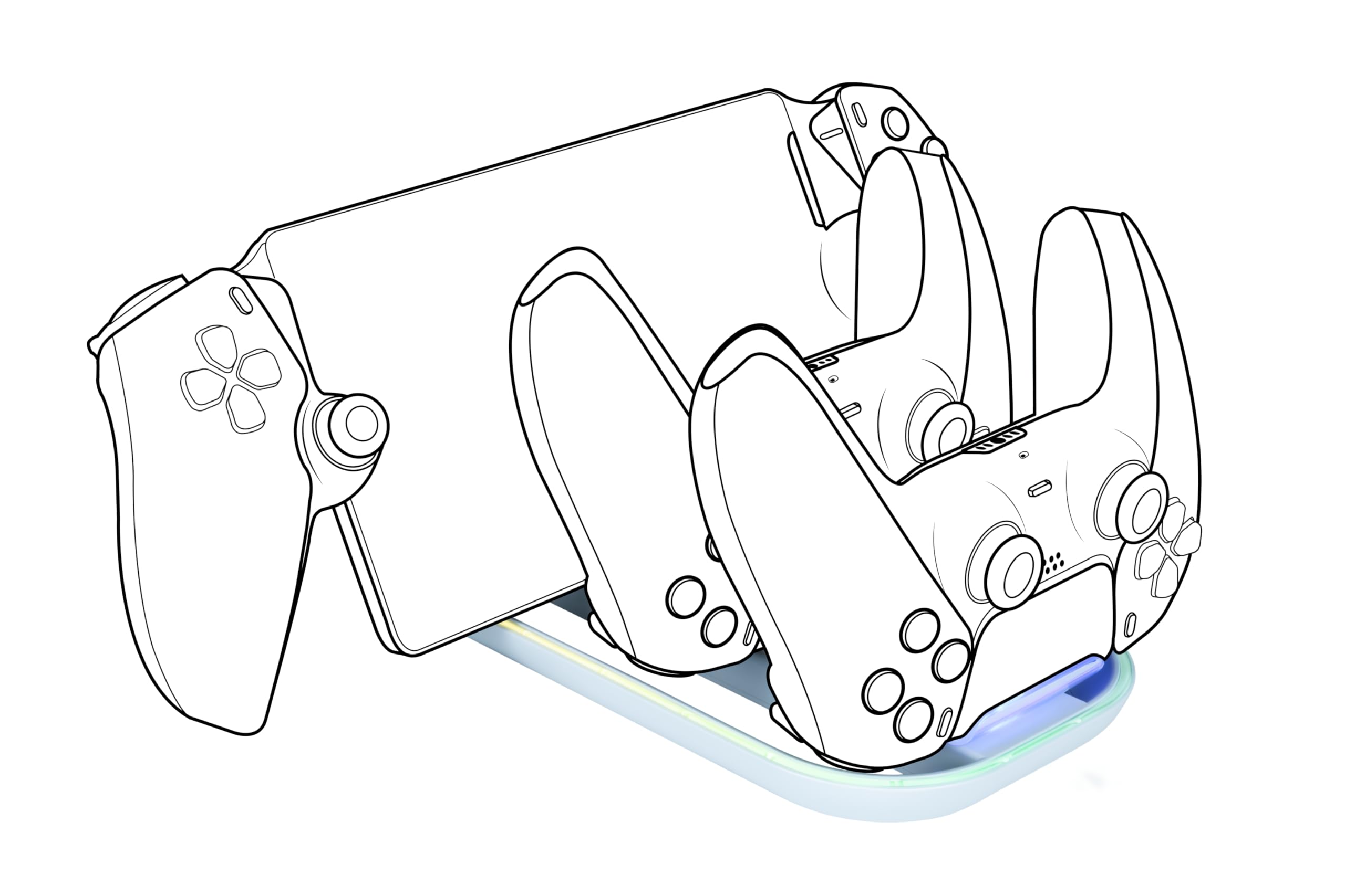 Nacon 3-In-1 Charging Station Rgb White Ps5