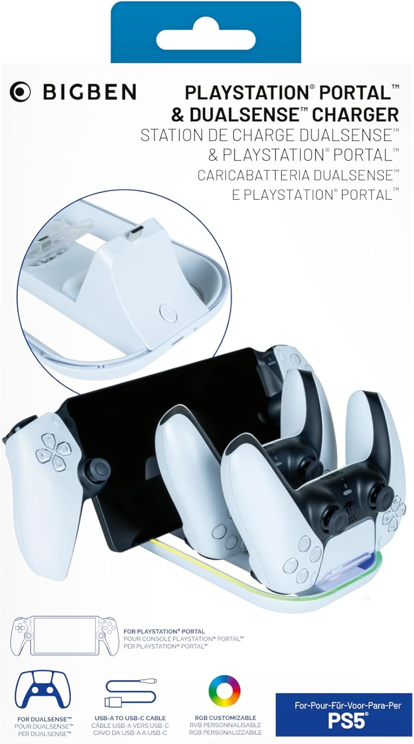 Nacon 3-In-1 Charging Station Rgb White Ps5