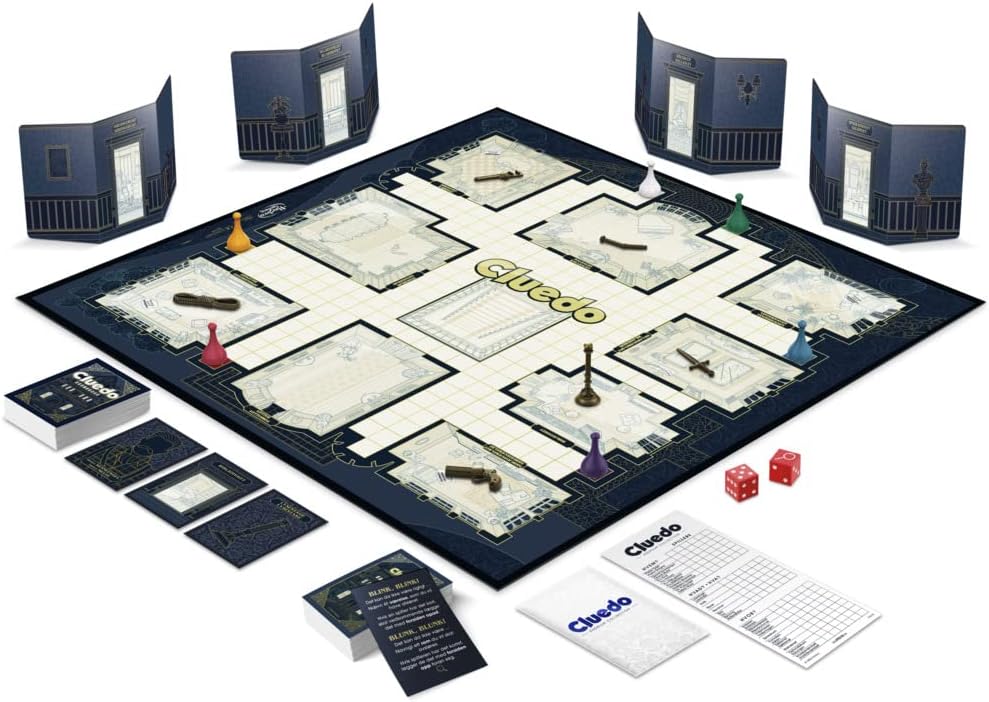 Hasbro Gaming hasbro cluedo premium collection family board game for 2 to 6 players, premium packaging and components, game for 8 years old (norwegian/danish