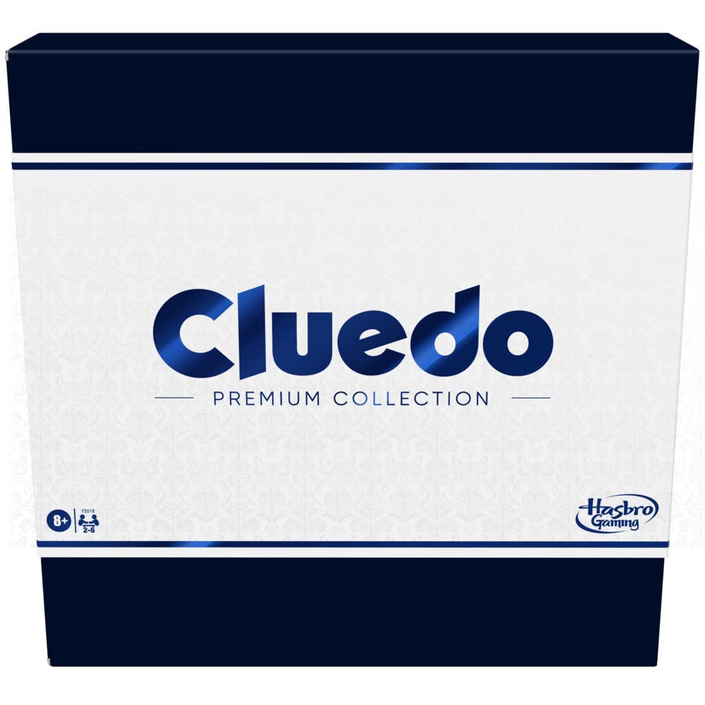 Hasbro Gaming hasbro cluedo premium collection family board game for 2 to 6 players, premium packaging and components, game for 8 years old (norwegian/danish