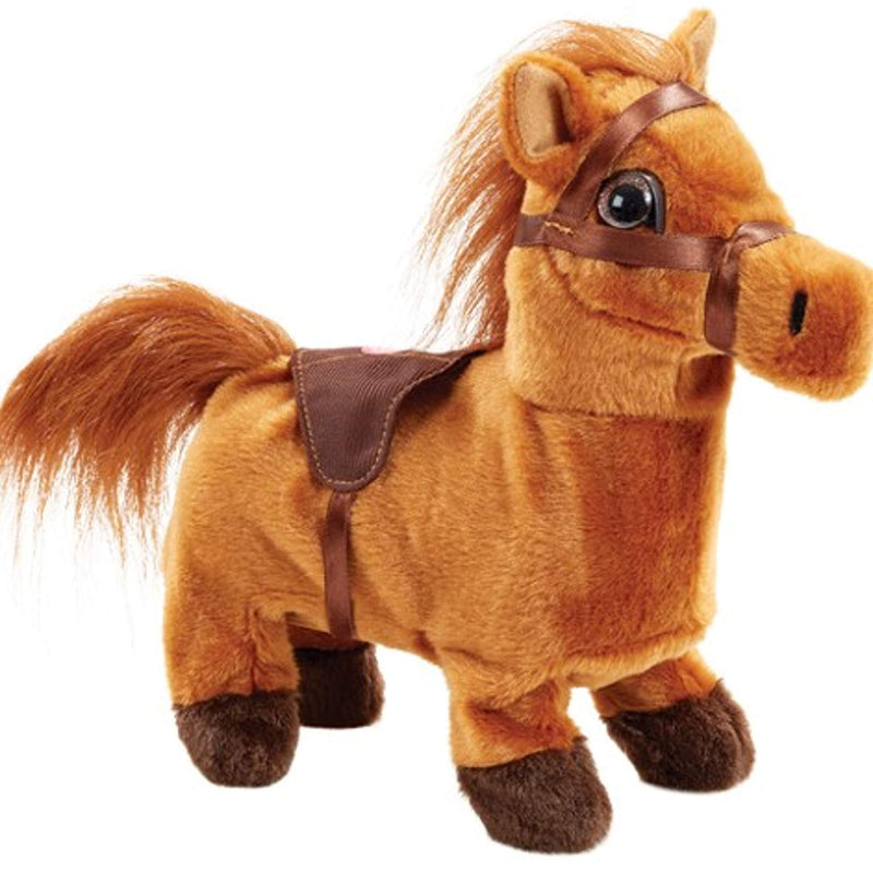 Glückliche Haustiere Gehen Plüsch Pony