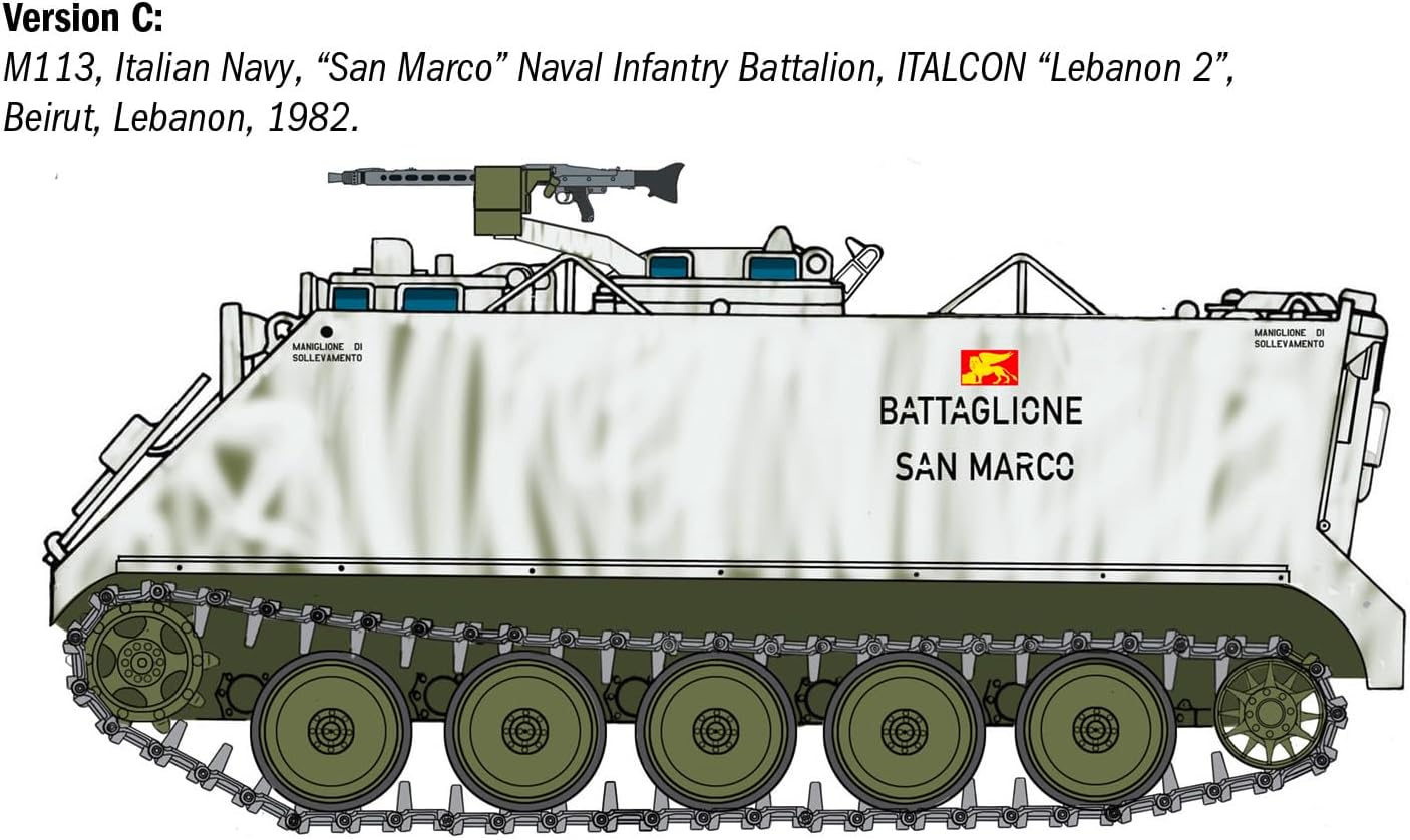 Italeri 6753 1:35 M-113 APC - Modellbau, Bausatz, Standmodellbau, Basteln, Hobby, Kleben, Plastikbausatz, detailgetreu, Panzer Bausatz, Militär