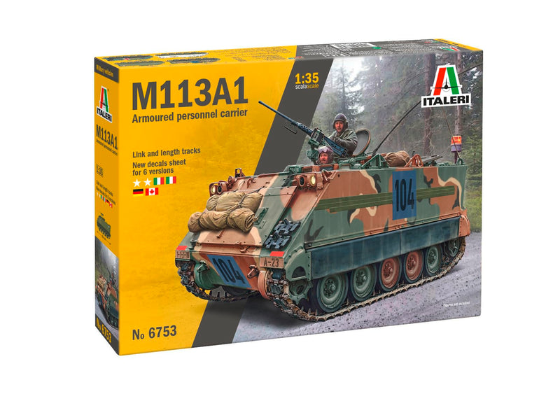Italeri 6753 1:35 M-113 APC - Modellbau, Bausatz, Standmodellbau, Basteln, Hobby, Kleben, Plastikbausatz, detailgetreu, Panzer Bausatz, Militär