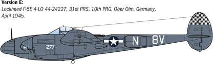 Italeri 2834 1:48 P-38J E.T.O. - Modellbau, Bausatz, Standmodellbau, Basteln, Hobby, Kleben, Plastikbausatz, detailgetreu