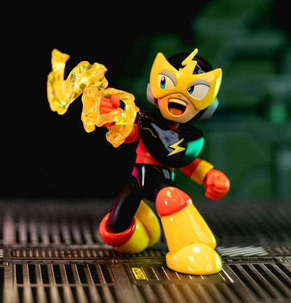 Jada Toys Mega Man 10.2 cm Elec Man - Actionfigur im Maßstab 1:12, Wave 2 - über 15 Gelenkpunkte, alternative Hände & Kopf, Blitzbolt-Zubehör