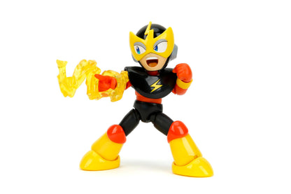 Jada Toys Mega Man 10.2 cm Elec Man - Actionfigur im Maßstab 1:12, Wave 2 - über 15 Gelenkpunkte, alternative Hände & Kopf, Blitzbolt-Zubehör