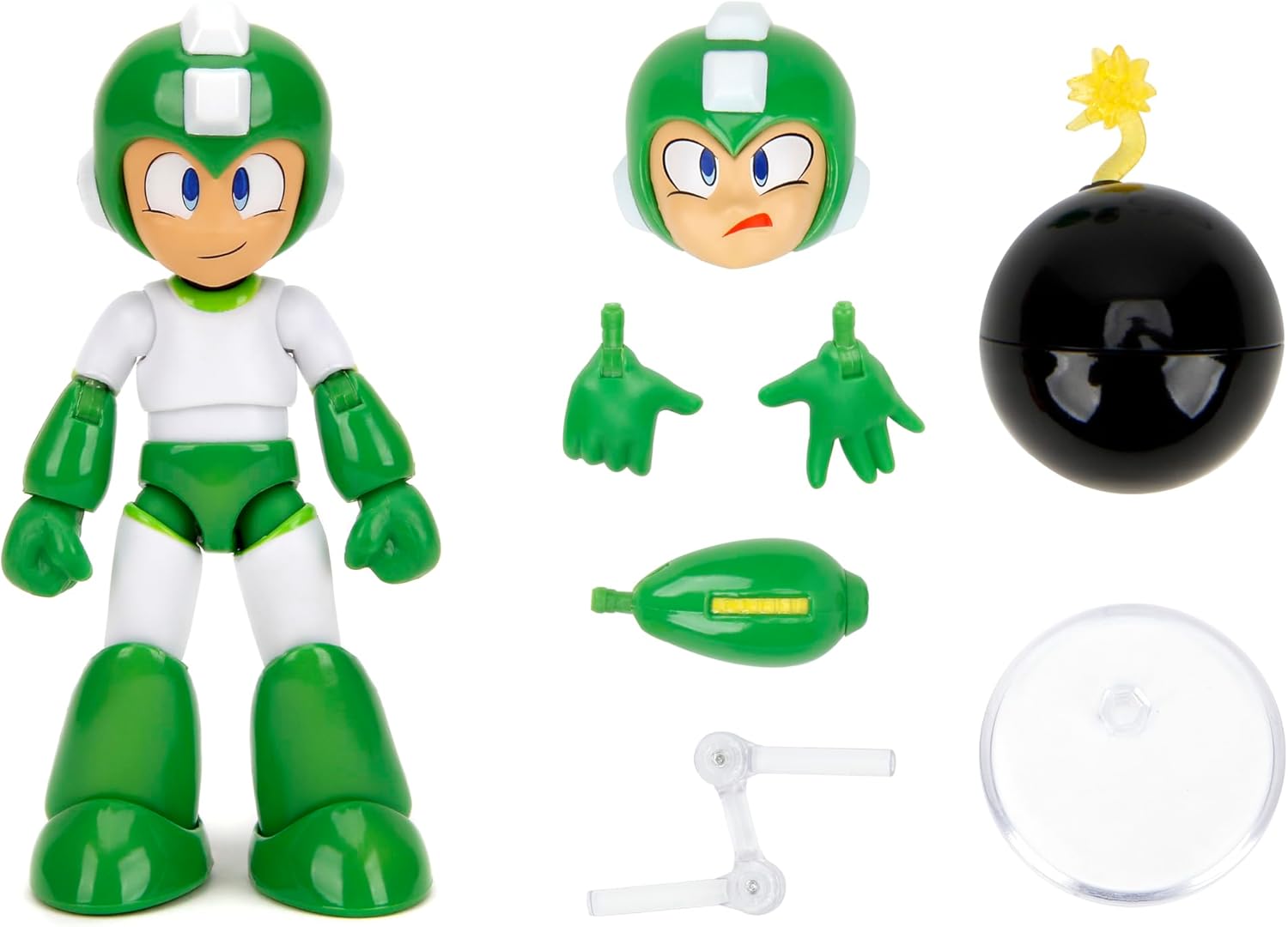 Jada Mega Man Hyper Bomb - 1:12 Scale Action Figure, Wave 2 – Over 15 Points of Articulation, Alternate Hands & Head, Bomb Accessory