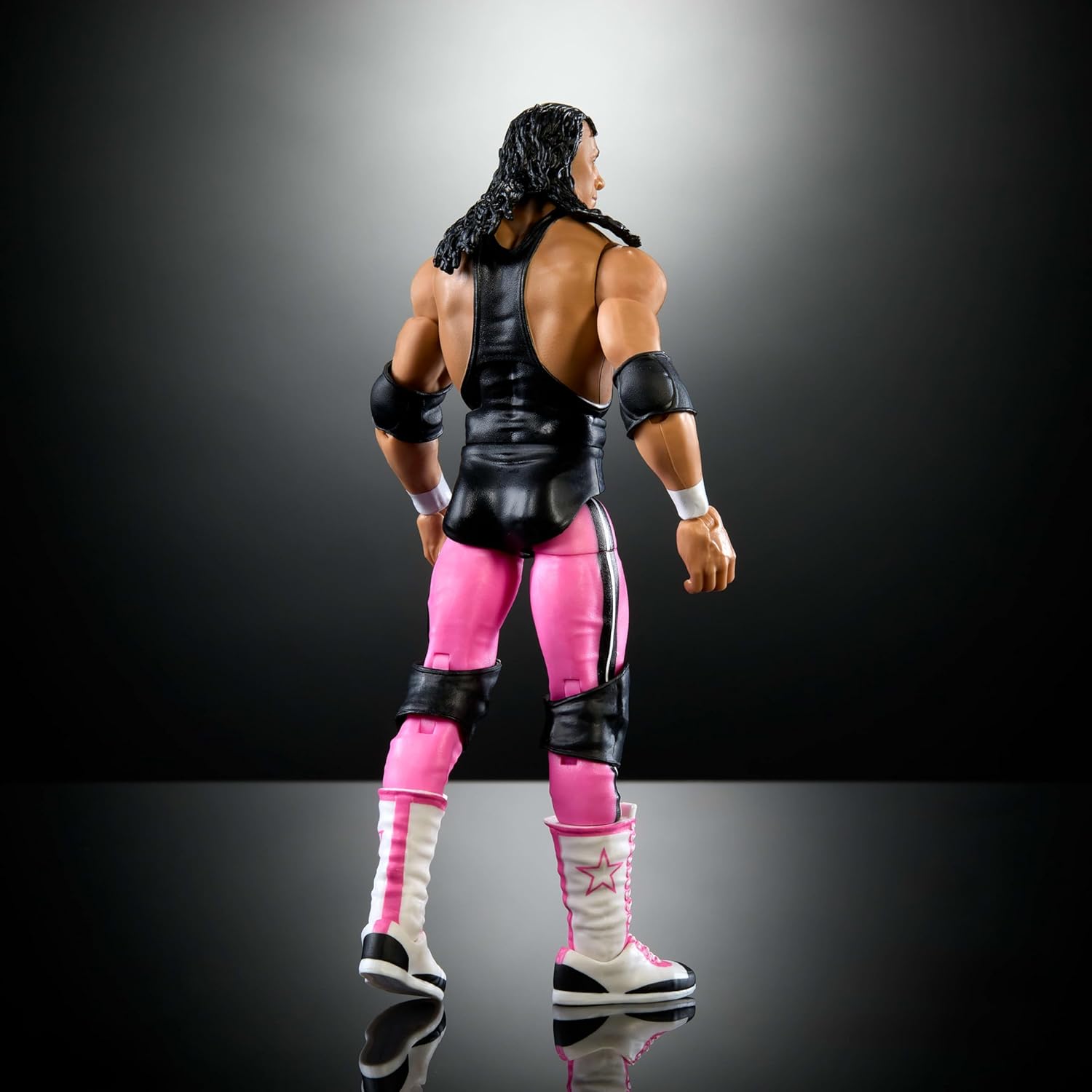 WWE Mattel Elite Collection Action Figure & Accessories, Premium Live Event Bret Hart Set, Wrestlemania with Howard Finkel Build-A-Figure Parts