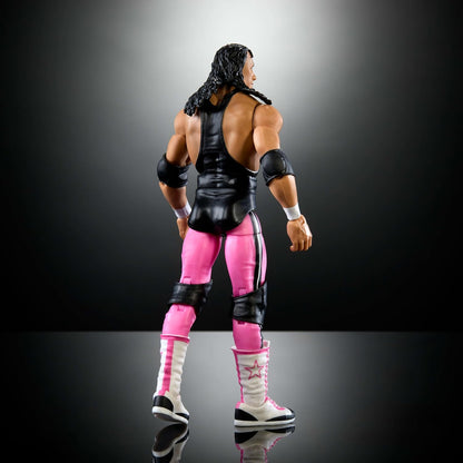 WWE Mattel Elite Collection Action Figure & Accessories, Premium Live Event Bret Hart Set, Wrestlemania with Howard Finkel Build-A-Figure Parts