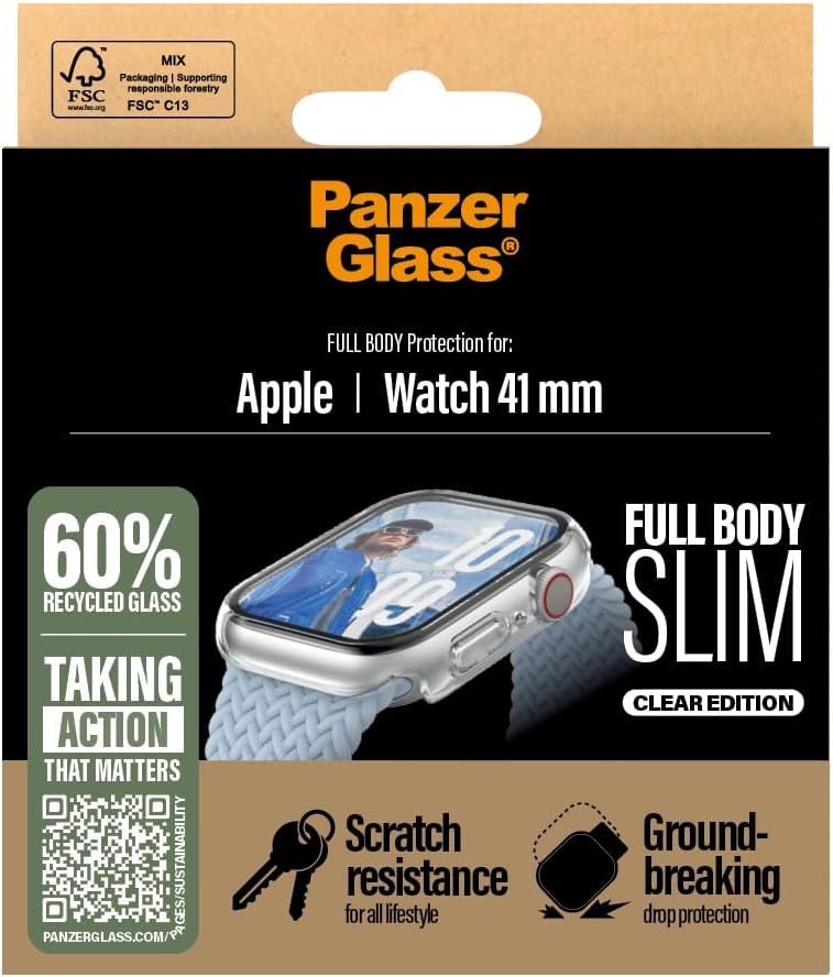 Panzerglass - Screen Protector - Apple Watch 10 - 41Mm Fullbody Slim - Transparrent