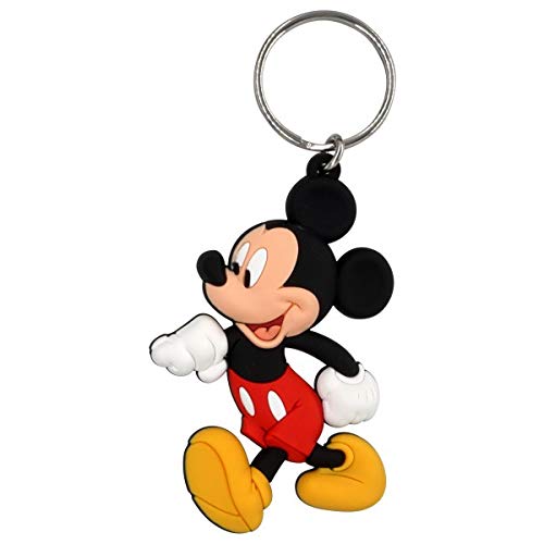 Llavero de PVC – Disney – Mickey (caminando) suave al tacto nuevo 85919, Multicolor -, 8 cm