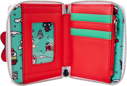 Loungefly Sanrio Winter Wonderland Zip Around Wallet Red