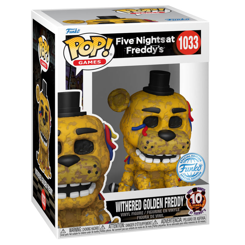 Funko Pop! Games: Five Nights At Golden Freddy's (FNAF) - Withered Gldn Frdy - Five Nights At Freddy's - Collectable Vinyl Figure - Gift Idea - Official Merchandise - Toys for Kids & Adults