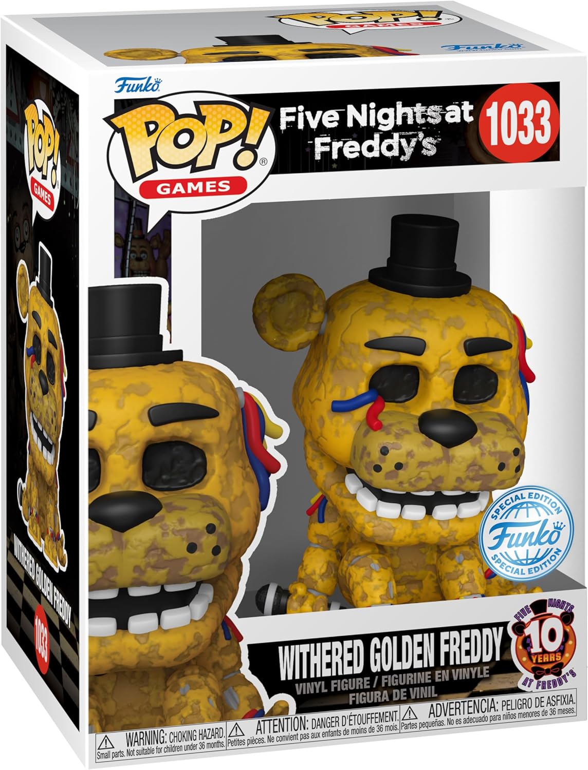 Funko Pop! Games: Five Nights At Golden Freddy's (FNAF) - Withered Gldn Frdy - Five Nights At Freddy's - Vinyl verzamelfiguur - Cadeau-idee - Officiële Merchandise - Speelgoed voor kinderen en