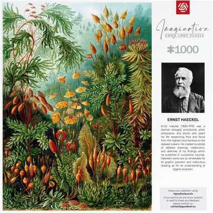 Good Loot Jigsaw Puzzle Imagination Series Ernst Haeckel Muscinae Detailed Picture Bright Colors Durable Product Numerous Hours of Fun Family Entertainment 1000 pieces | 68 x 48 cm