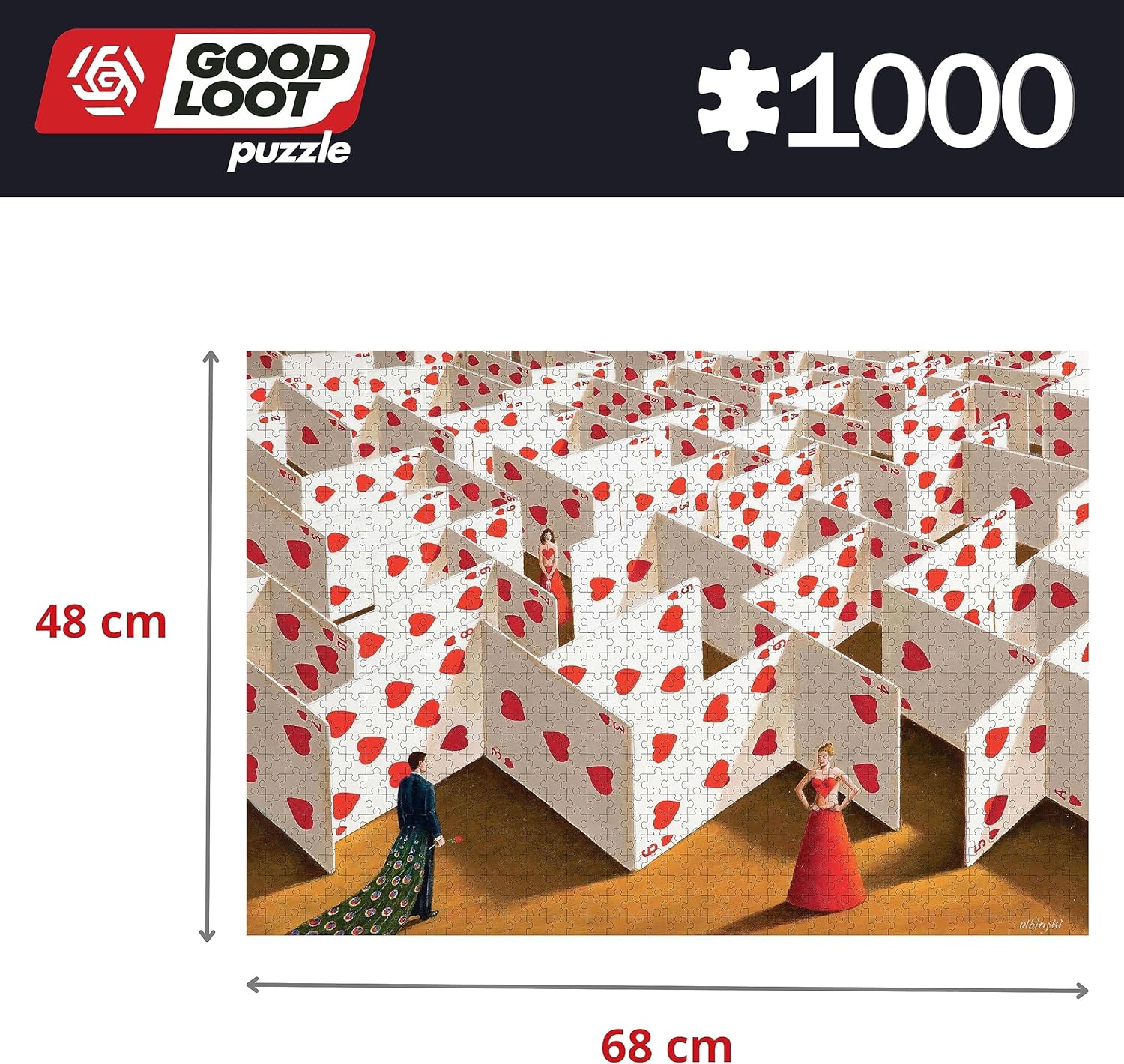 Good Loot Jigsaw Puzzle Imagination Series Rafał Olbinski Excessive Meticulousness – Classic Puzzles – Puzzle art with picture 1000 pieces – Adult Puzzles – Puzzle Art 1000 pieces - 68,3x48 cm