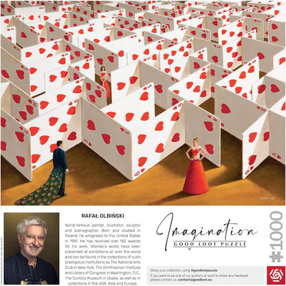 Good Loot Jigsaw Puzzle Imagination Series Rafał Olbinski Excessive Meticulousness – Classic Puzzles – Puzzle art with picture 1000 pieces – Adult Puzzles – Puzzle Art 1000 pieces - 68,3x48 cm