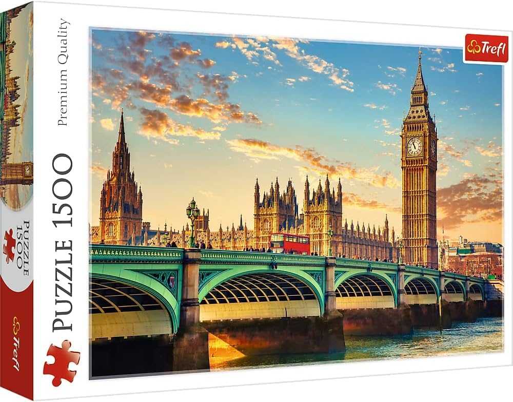 Trefl 1500 Elementos-Capital Europea, Inglaterra, Monumentos Famosos, DIY, Diversión, Clásicos para Adultos y Niños a Partir de 12 Años Puzzle, Color Londres, Reino Unido, Talla única (26202