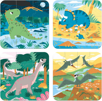 Janod - Dinosaurus puzzels, J02541, meerkleurig