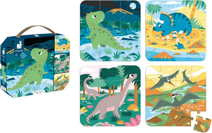 Janod - Dinosaurus puzzels, J02541, meerkleurig