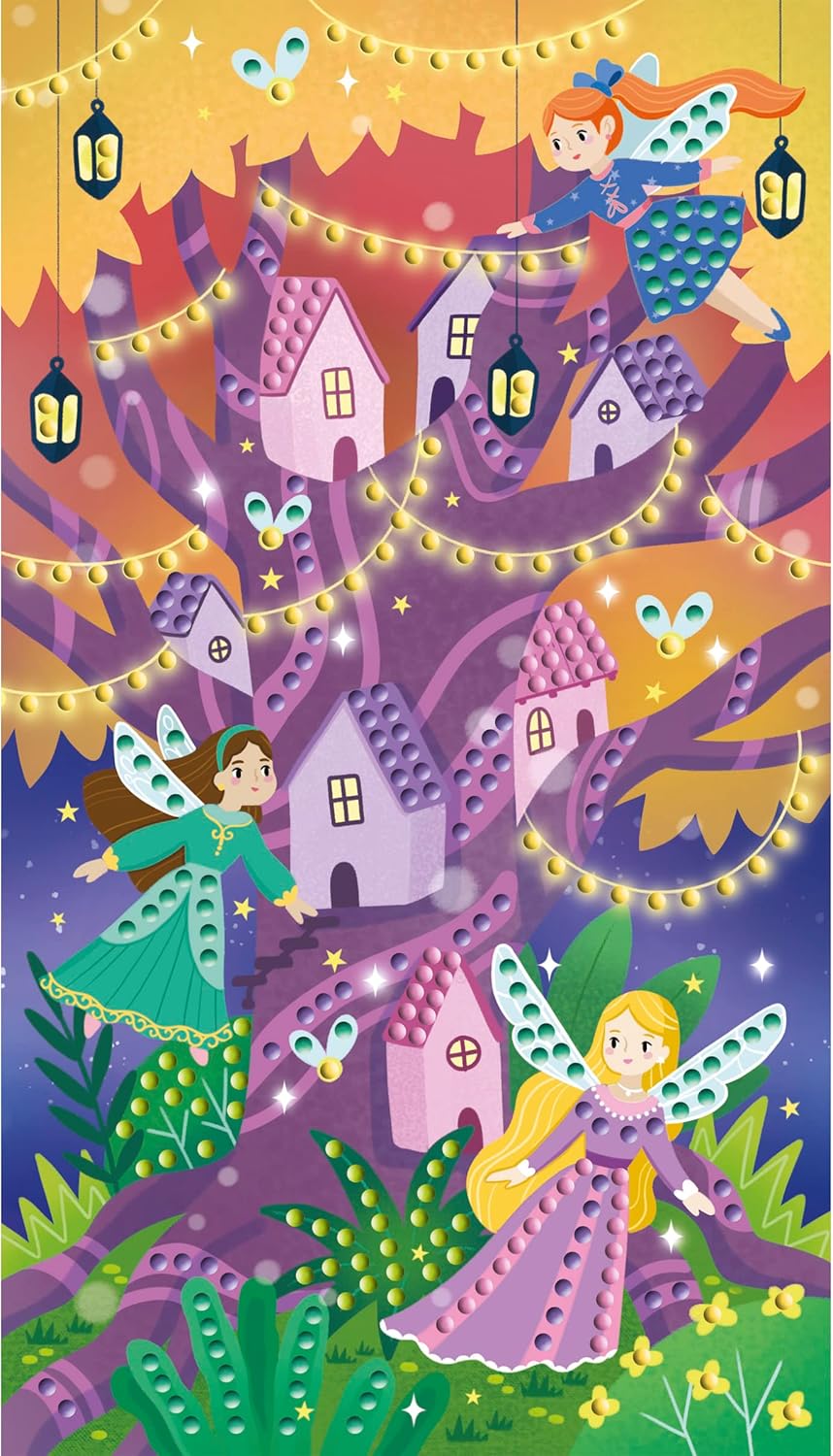 Janod - Bastelset mit Mini-Strasssteinen - Thema Magie - Les Ateliers du Calme - Kreatives Hobby Kinder - Feinmotorik und Konzentration, J07877, Mittel