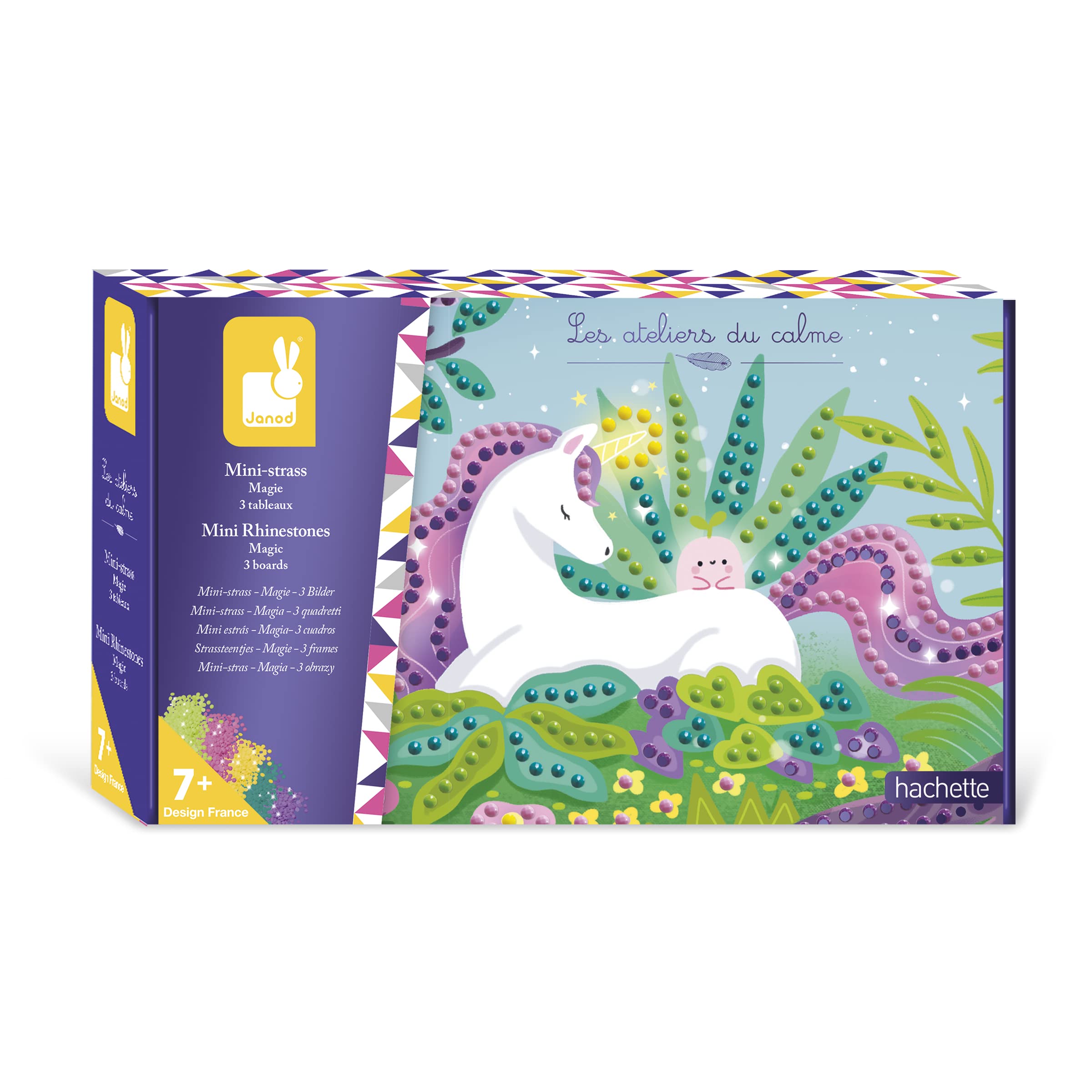 Janod - Bastelset mit Mini-Strasssteinen - Thema Magie - Les Ateliers du Calme - Kreatives Hobby Kinder - Feinmotorik und Konzentration, J07877, Mittel